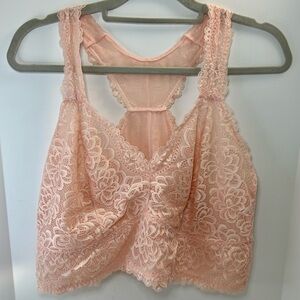 Torrid Curves Pink Lace Racerback Bralette Size 3